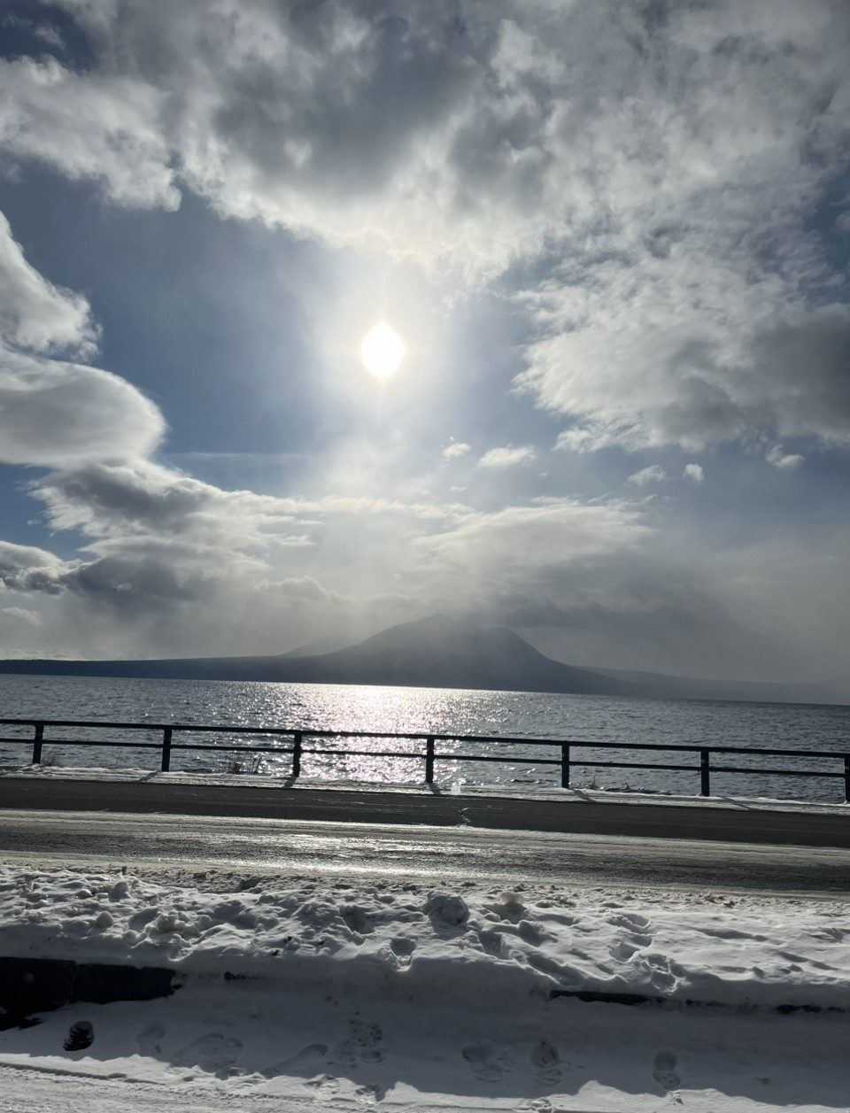 Lake Shikotsu in winter
